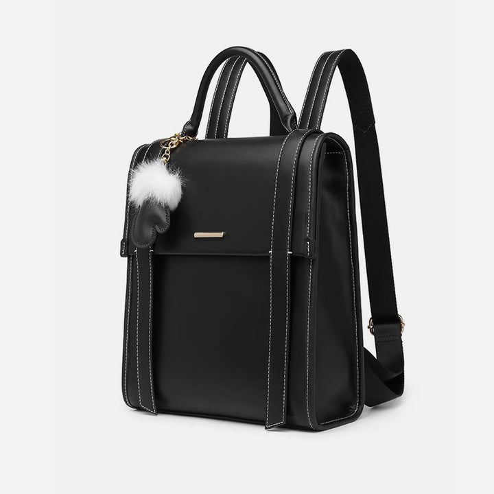 Lady Rucksack Textur Vegan Leder Frauen Stilvolle Reise Daypack