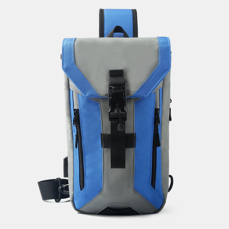 Wasserabweisende Schultertasche mit USB-Ladeanschluss