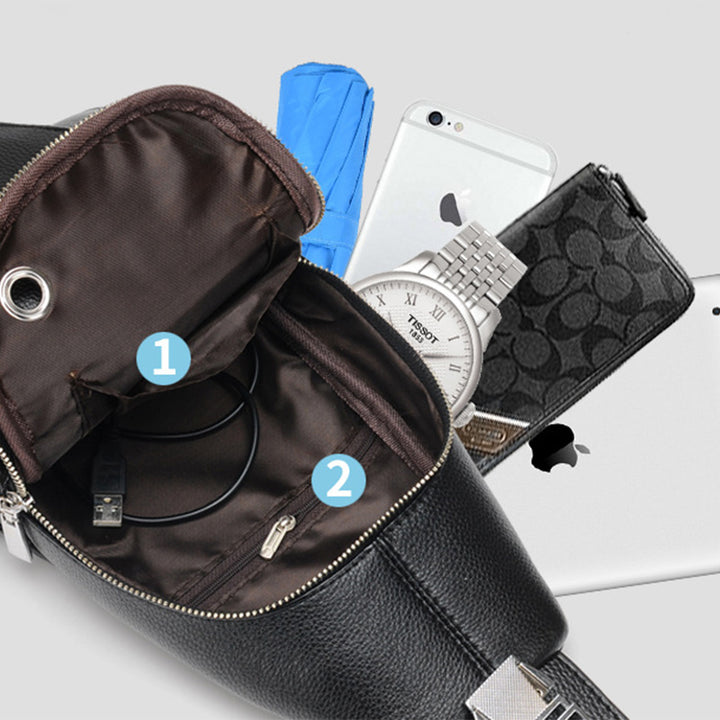Diebstahlsichere Schultertasche mit großer Kapazität und USB-Aufladung
