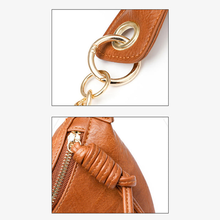 Schultertasche für Damen, PU-Leder, Retro-Reise-Umhängetasche