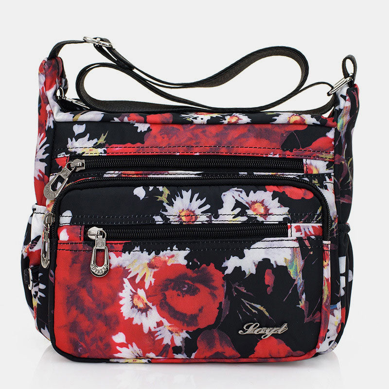 Damen Umhängetasche Multi-Pocket Nylon Schulter Handtasche Geldbörsen Reisetaschen