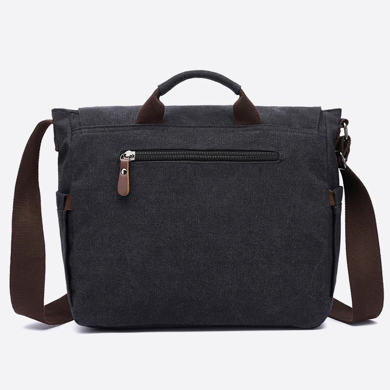 Messenger Bag für Herren, tragbar, großes Fassungsvermögen, Canvas, Business-Aktentasche