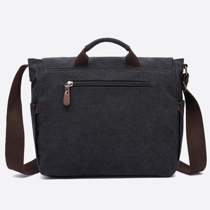 Messenger Bag für Herren, tragbar, großes Fassungsvermögen, Canvas, Business-Aktentasche
