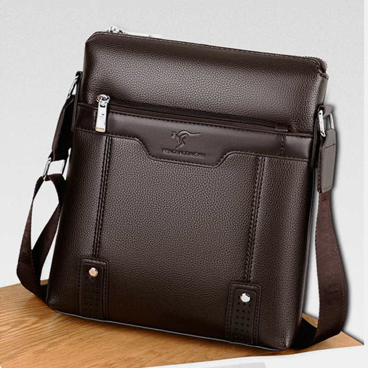 Kleine Umhängetasche aus Leder für Herren, lässige Business-Handtasche, Umhängetasche