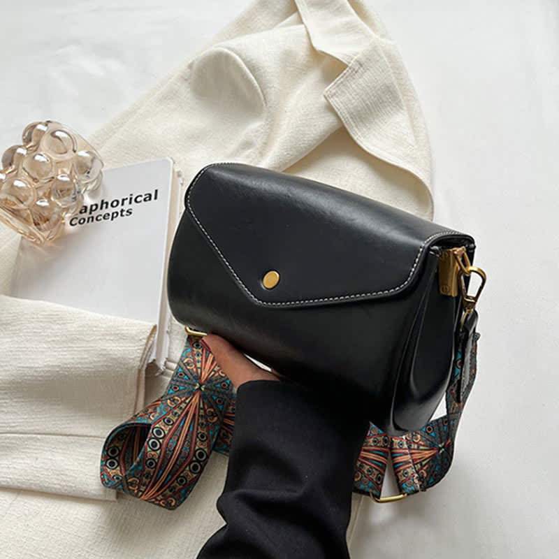 Retro Umhängetasche für Damen PU Leder Schultertasche Satchel Geldbörsen