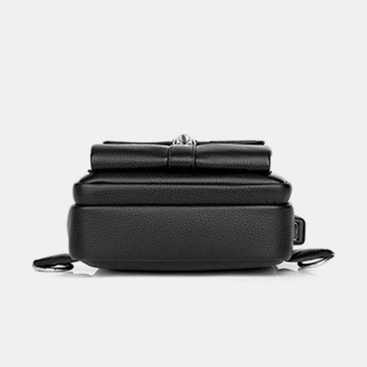 Herren Leder Schultertasche Mehrzweck Casual Bag Brusttasche Umhängetasche