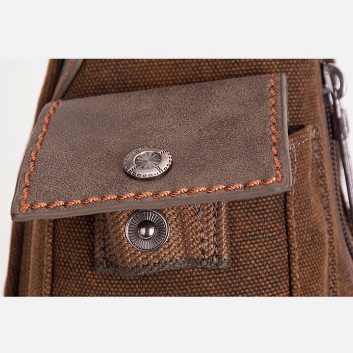 Große Canvas Brusttasche Herren Outdoor Sports Crossbody Sling Rucksack