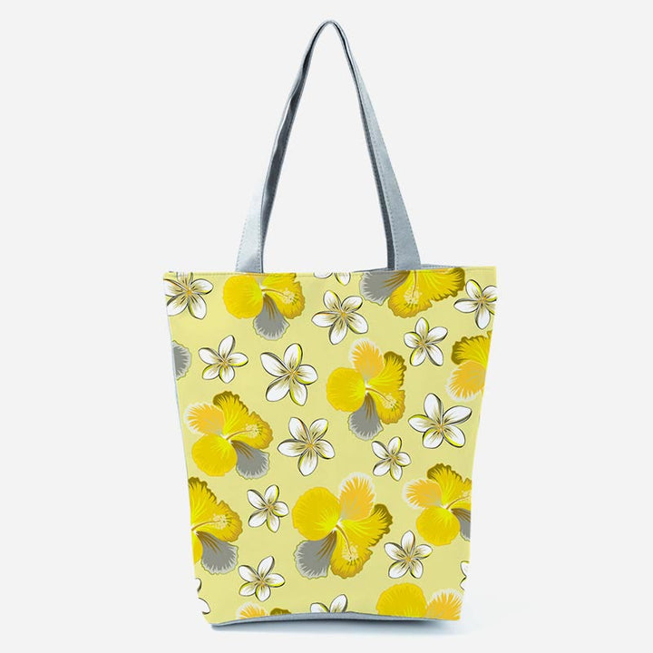 Tragetasche für Damen mit Blumendruck, große Kapazität, Umhängetasche