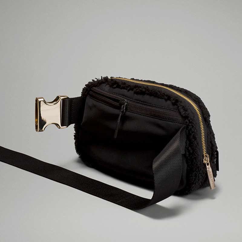 Leichte Hüfttasche für Damen und Herren, weiche und warme Schultertasche aus Plüsch