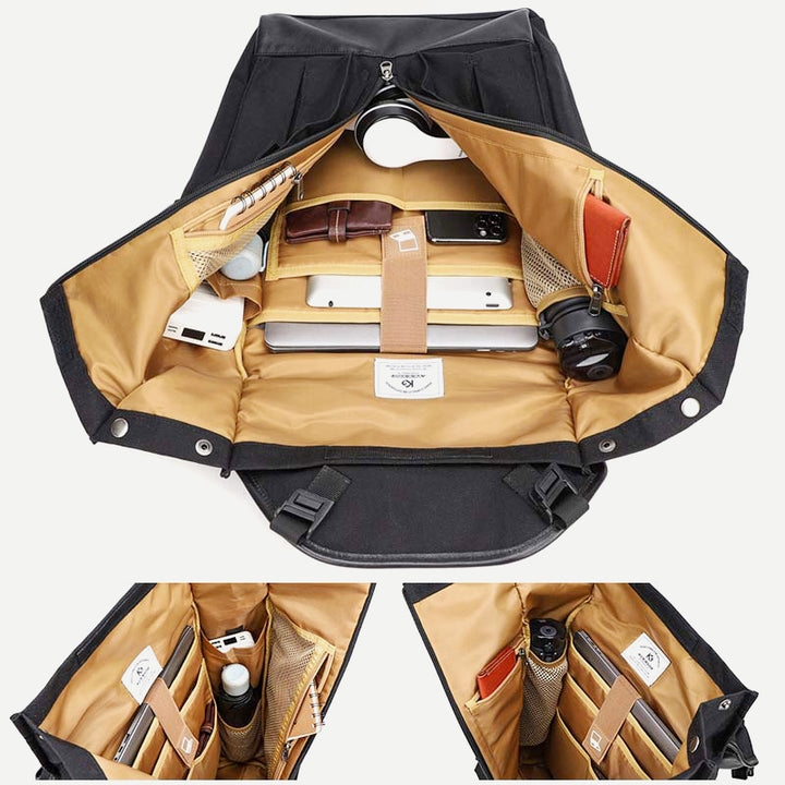 wasserdichter Business-Rucksack für Herren mit mehreren Taschen, geräumiger, geräumiger Laptop-Rucksack