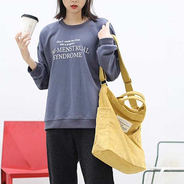 Tragetasche für Damen, Retro, große Reisehandtasche aus Canvas