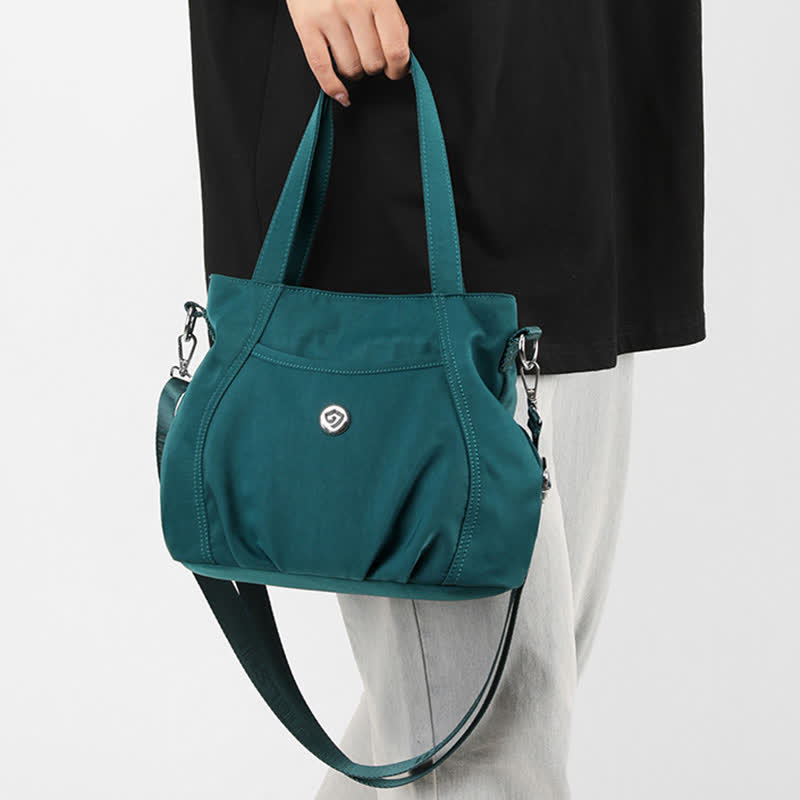 Leichte Umhängetasche aus Nylon mit mehreren Taschen und Reißverschlusstasche für Damen