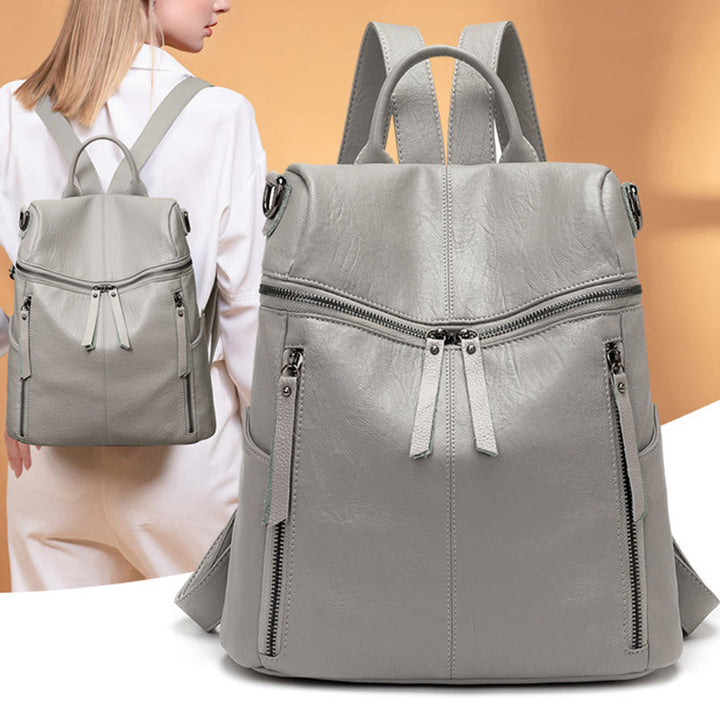 Rucksack für Damen aus Rindsleder, Mehrzweck-Reisetasche