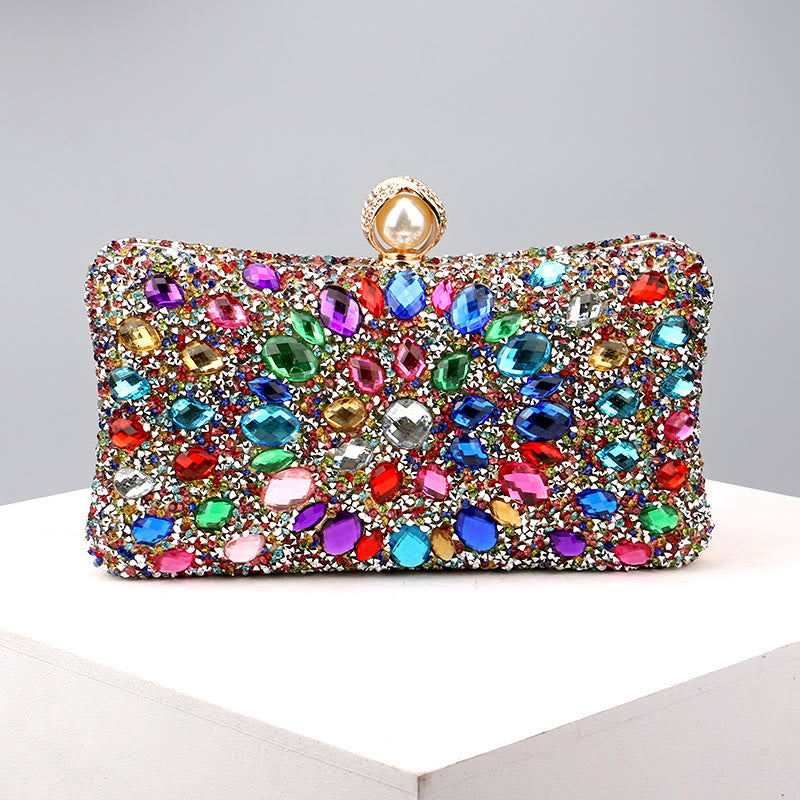 Mit Diamanten besetzte Dinner-Tasche für Party, modische Bankett-Abendtasche