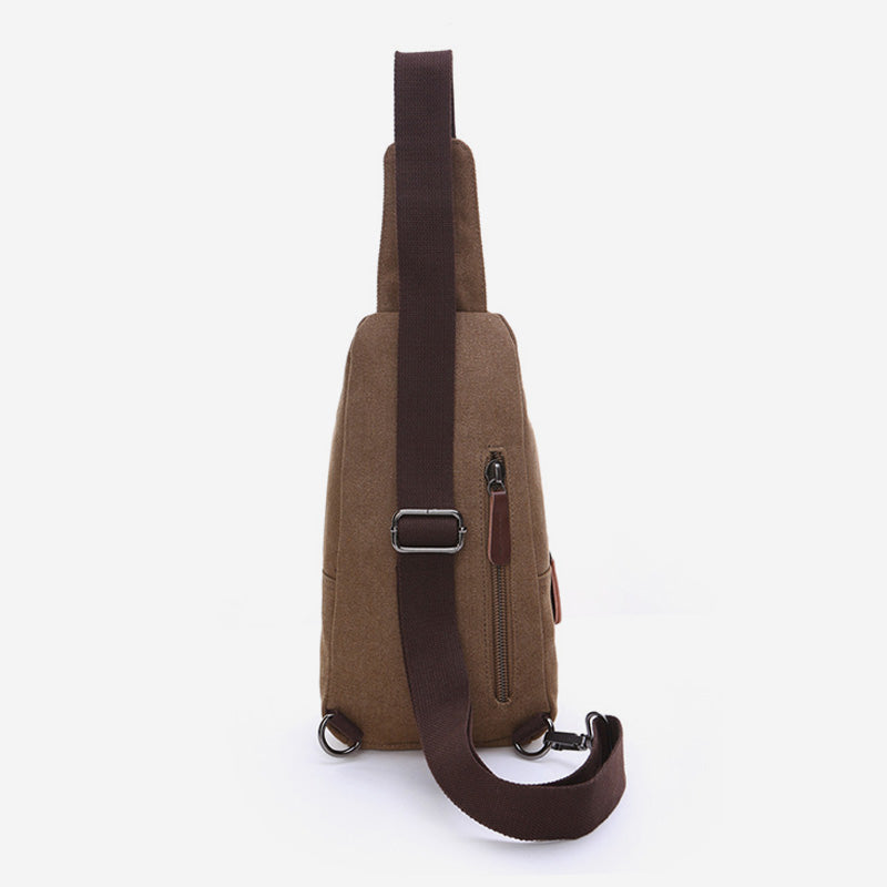 Multifunktionale Schultertasche aus Canvas im Vintage-Stil