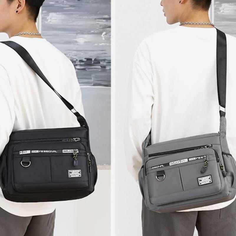 Umhängetasche für Herren, große Kapazität, lässige Schultertasche aus Nylon