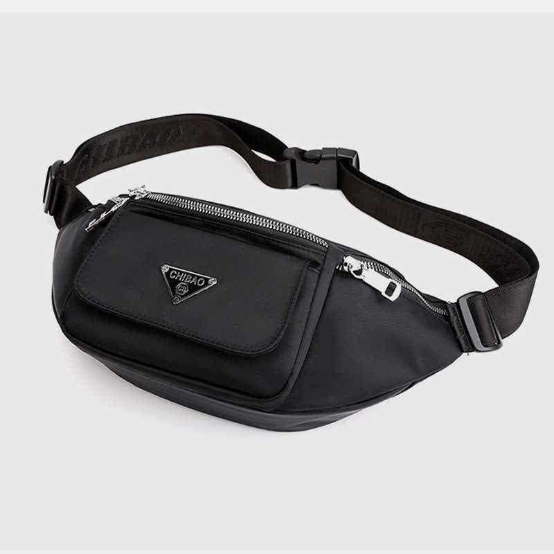 Nylon-Hüfttasche mit mehreren Taschen, leichte Brusttasche mit mehreren Tragemöglichkeiten, Hüfttasche