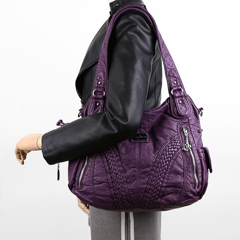 Einfarbige Hobo-Tasche für Damen