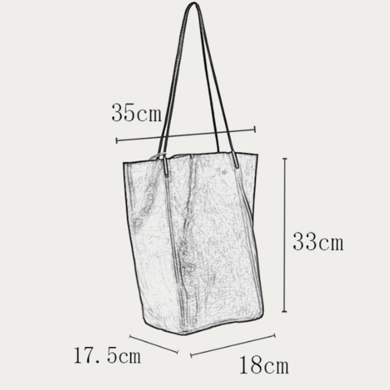 Handgemachte Einkaufstasche für Frauen große Kapazität Retro einfache Tasche