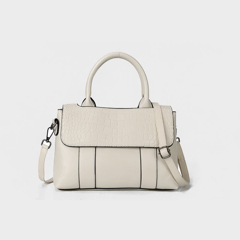 Top-Griff-Tasche für Frauen Krokodil-Textur einfache Umhängetasche