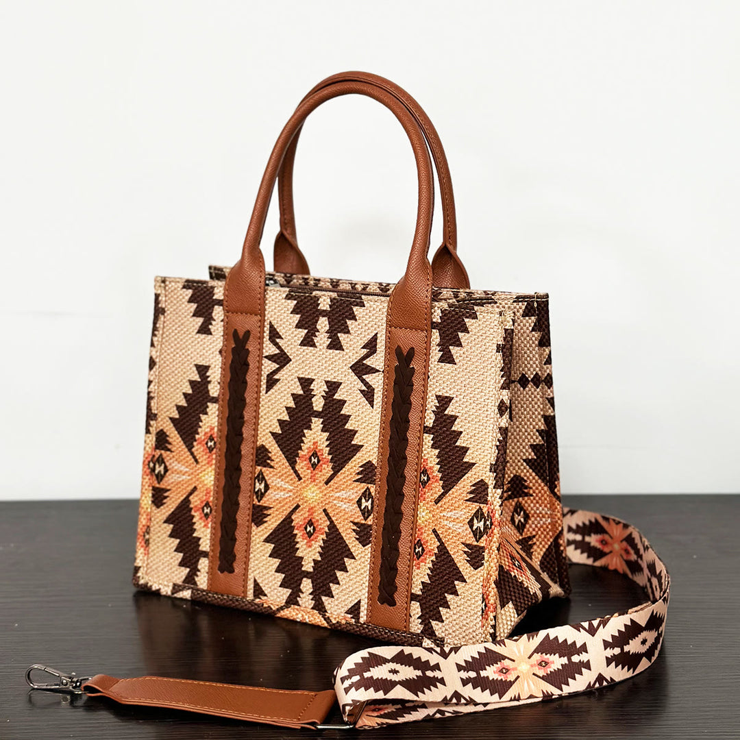 Vintage Leinen Baumwolle Handtasche für Frauen Bohemian Crossbody Tote