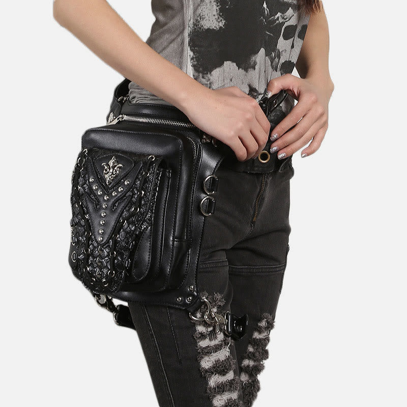 Multifunktionale Hüfttasche für Partys, Steampunk, Gothic, Hüftgürteltasche