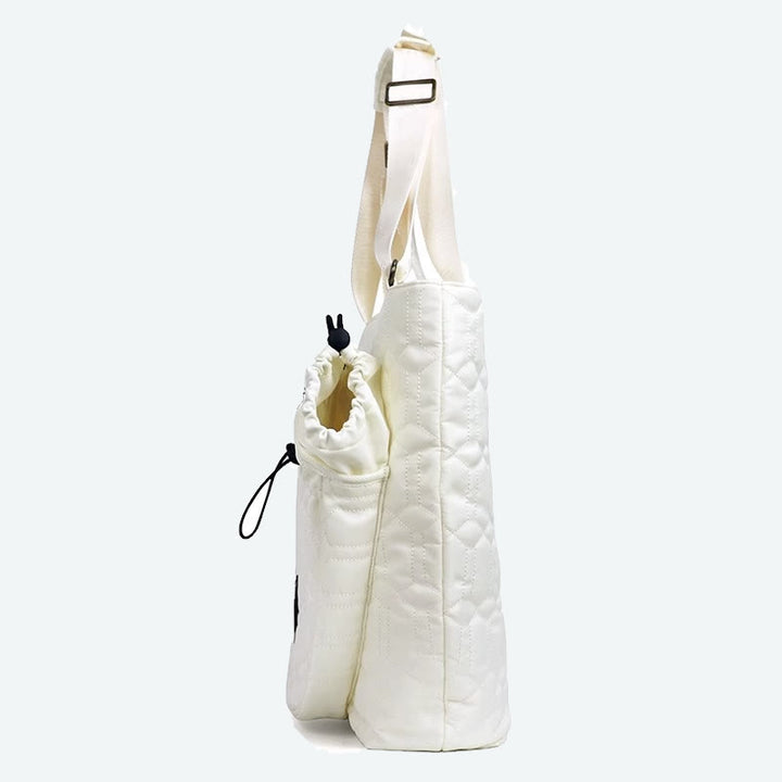 Damen Nylon Schlägertasche Weiß Outdoor Badminton Sport Schultertasche
