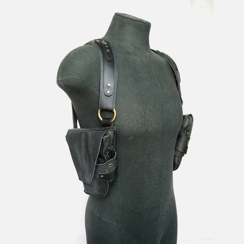 Punk Steam Unterarmholster für Damen und Herren, verstellbare Weste