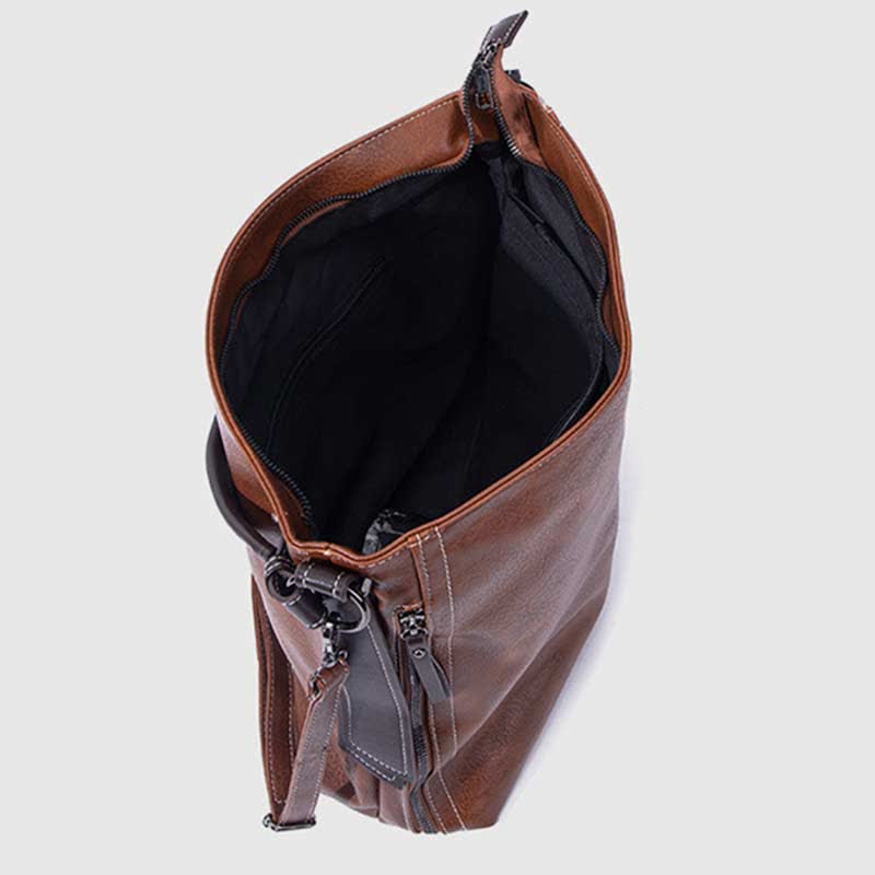 Retro-Handtasche für Damen, groß, Designer-Hobo-Tasche aus Leder