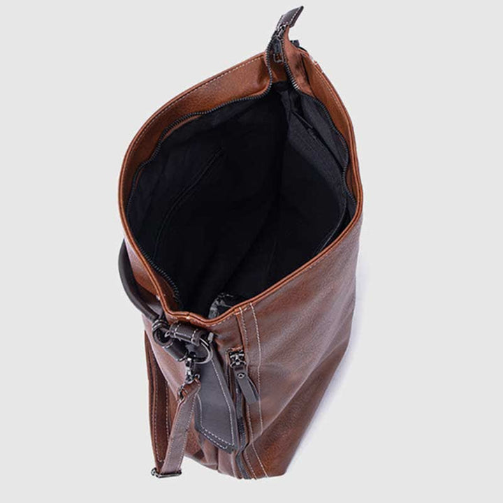 Retro-Handtasche für Damen, groß, Designer-Hobo-Tasche aus Leder