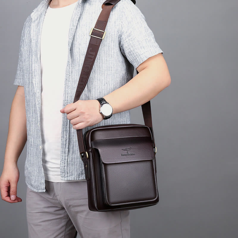 Klassische Umhängetasche für Herren Business Umhängetasche aus Pu-Leder
