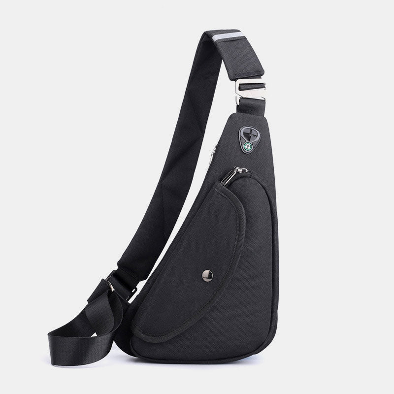 Wasserdichte, leichte, multifunktionale, stahlsichere Schultertasche mit Kopfhöreranschluss