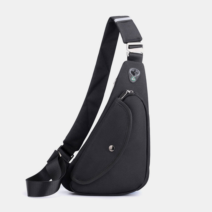 Wasserdichte, leichte, multifunktionale, stahlsichere Schultertasche mit Kopfhöreranschluss