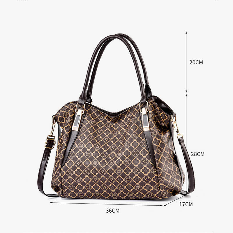 Hobo-Tasche aus Leder mit großem Fassungsvermögen, multifunktionale Schultertasche