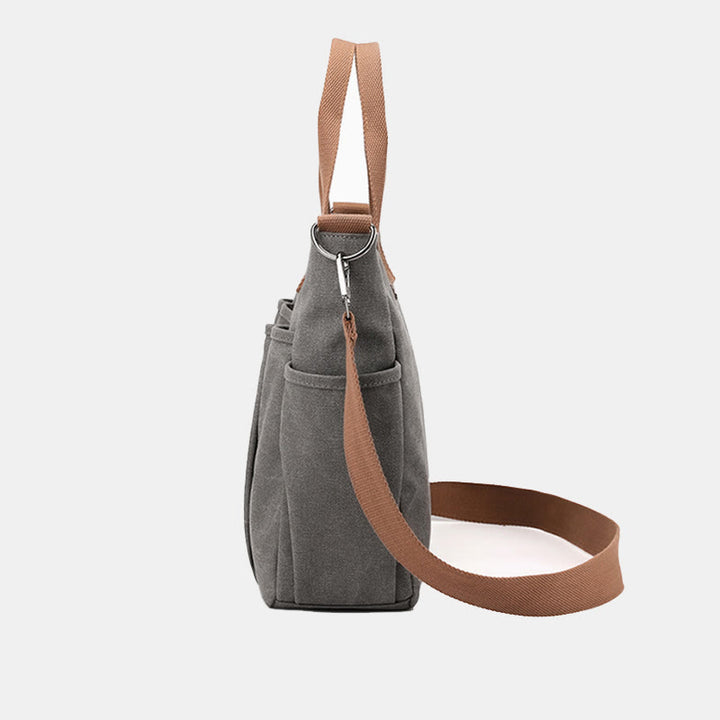 Damen Canvas Handtasche mit mehreren Taschen, wichtige Umhängetasche