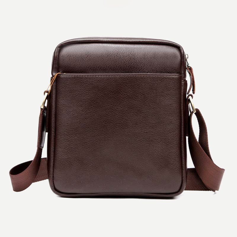 Herren Leder Umhängetasche Crossbody Bag Kleine Messenger Bag für die Arbeit Business