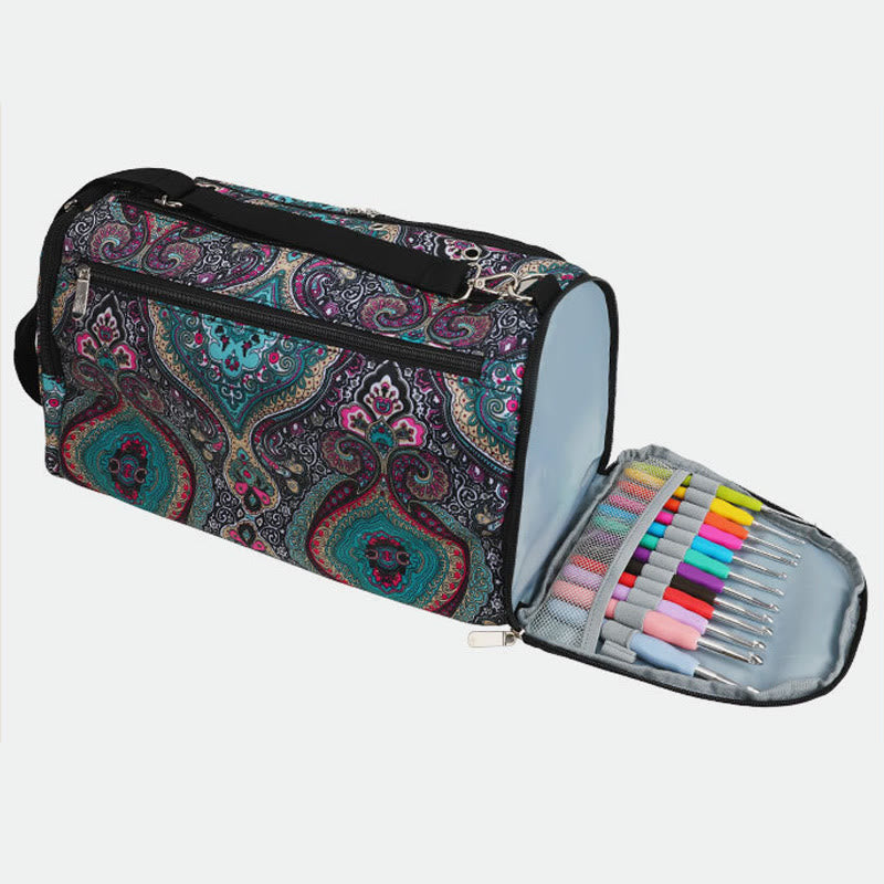 Multifunktionale Aufbewahrungstasche für Heimstrickzubehör, Oxford-Handtasche