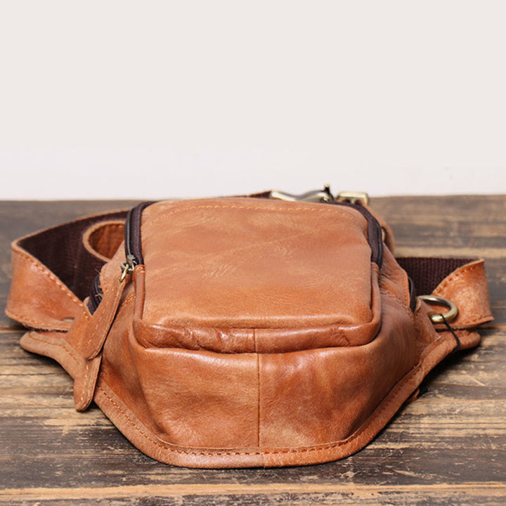 Gürteltasche für Herren aus Leder für Outdoor-Sportarten, multifunktionale Telefontasche