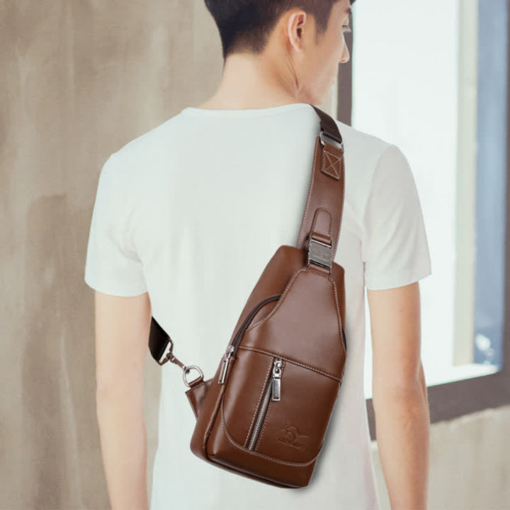 Männer Casual Reise Crossbody Brust Sling Tasche Ein Schultergurt