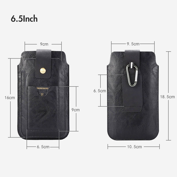 Retro Herren EDC Handytasche aus echtem Leder