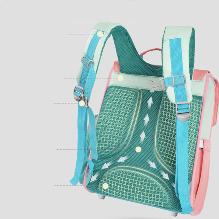 Kinderrucksack, bunt, für Mädchen, Rucksack, Büchertaschen, Mittelschule, Grundschule
