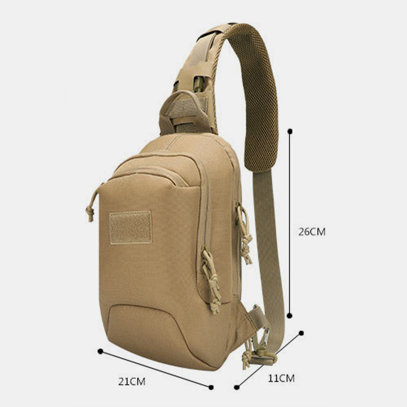Taktische Sling-Brusttasche, kompakte Umhängetasche zum Wandern, Radfahren, Angeln, Tagesrucksack