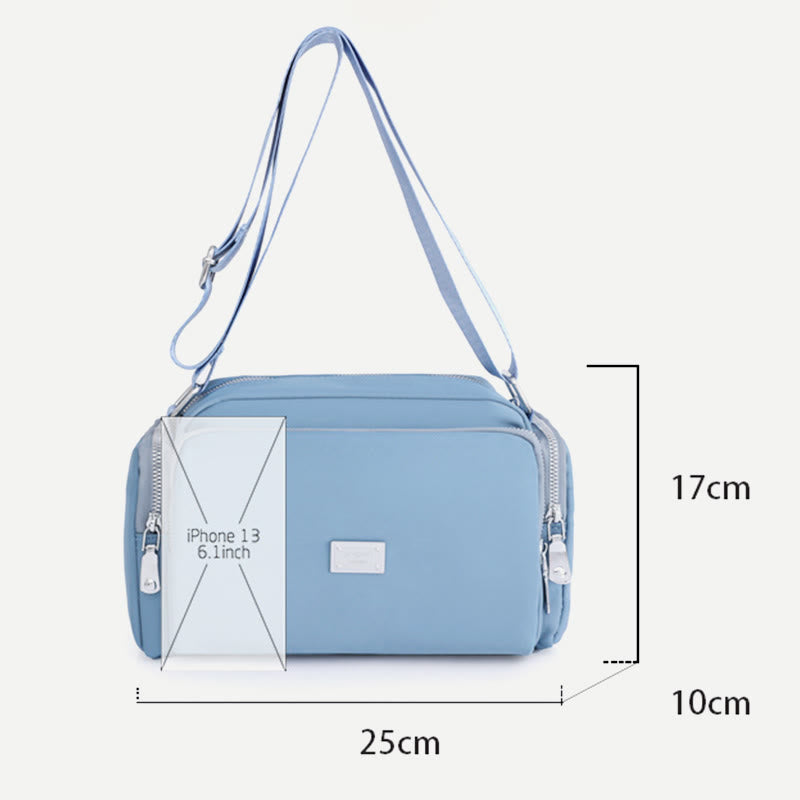 Umhängetasche für Damen, breiter Riemen, leichte Schultertasche aus Nylon