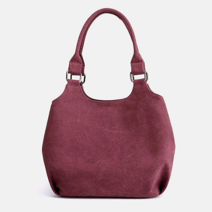 Tragetasche aus Canvas mit drei Fächern, leicht, funktional, Hobo-Handtasche