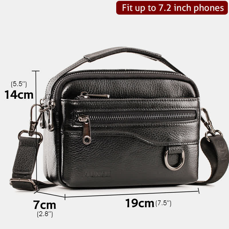 Multifunktionale Leder-Telefontasche, Hüfttasche, Umhängetasche