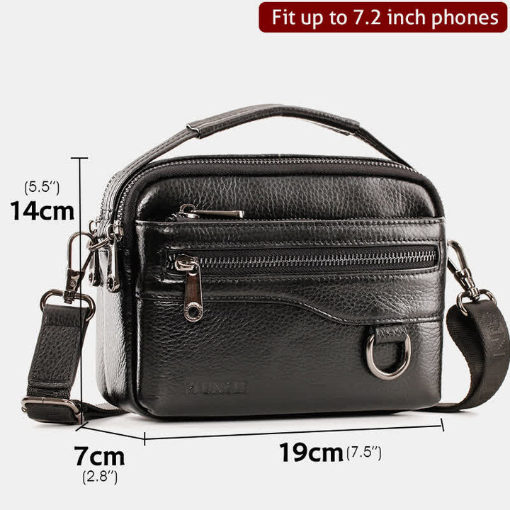 Multifunktionale Leder-Telefontasche, Hüfttasche, Umhängetasche