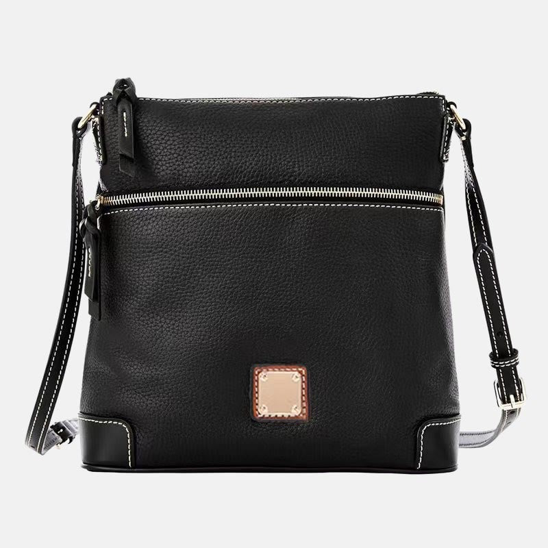 Umhängetasche für Damen, mehrfarbige Ledertasche mit Lychee-Grain-Textur