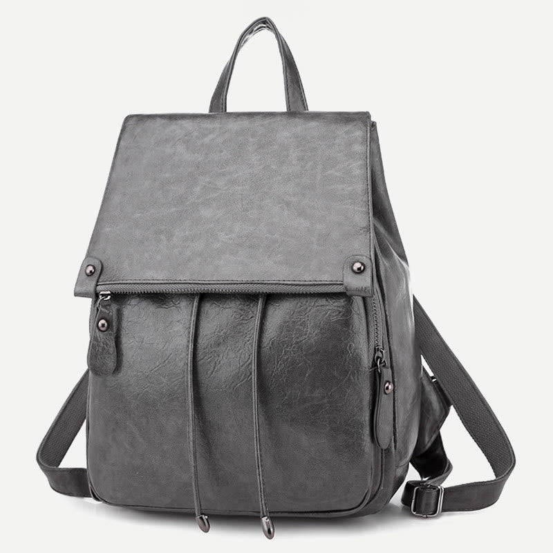 Rucksack für Damen, großes Fassungsvermögen, wasserdicht, Tagesrucksack aus PU-Leder