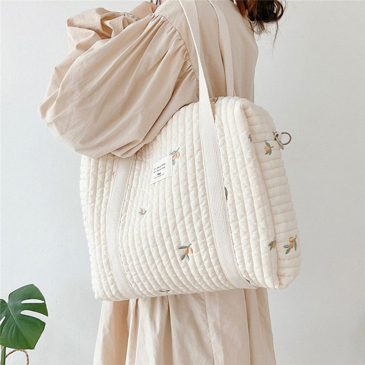 Große Kapazität Reine Baumwolle Mama Tasche Baby Wickeltasche für Babypflege