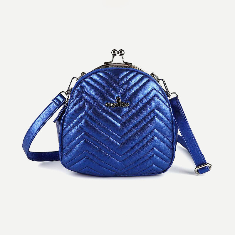 Mini-Rucksack mit drei Fächern, Kisslock-Reißverschluss, Tagesrucksack, modische Party-Geldbörsen, Handtaschen